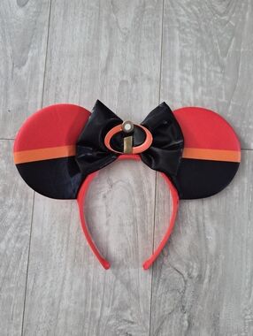 Incredibles Disney Ears Red and Black Superhero Mouse Ear Headband